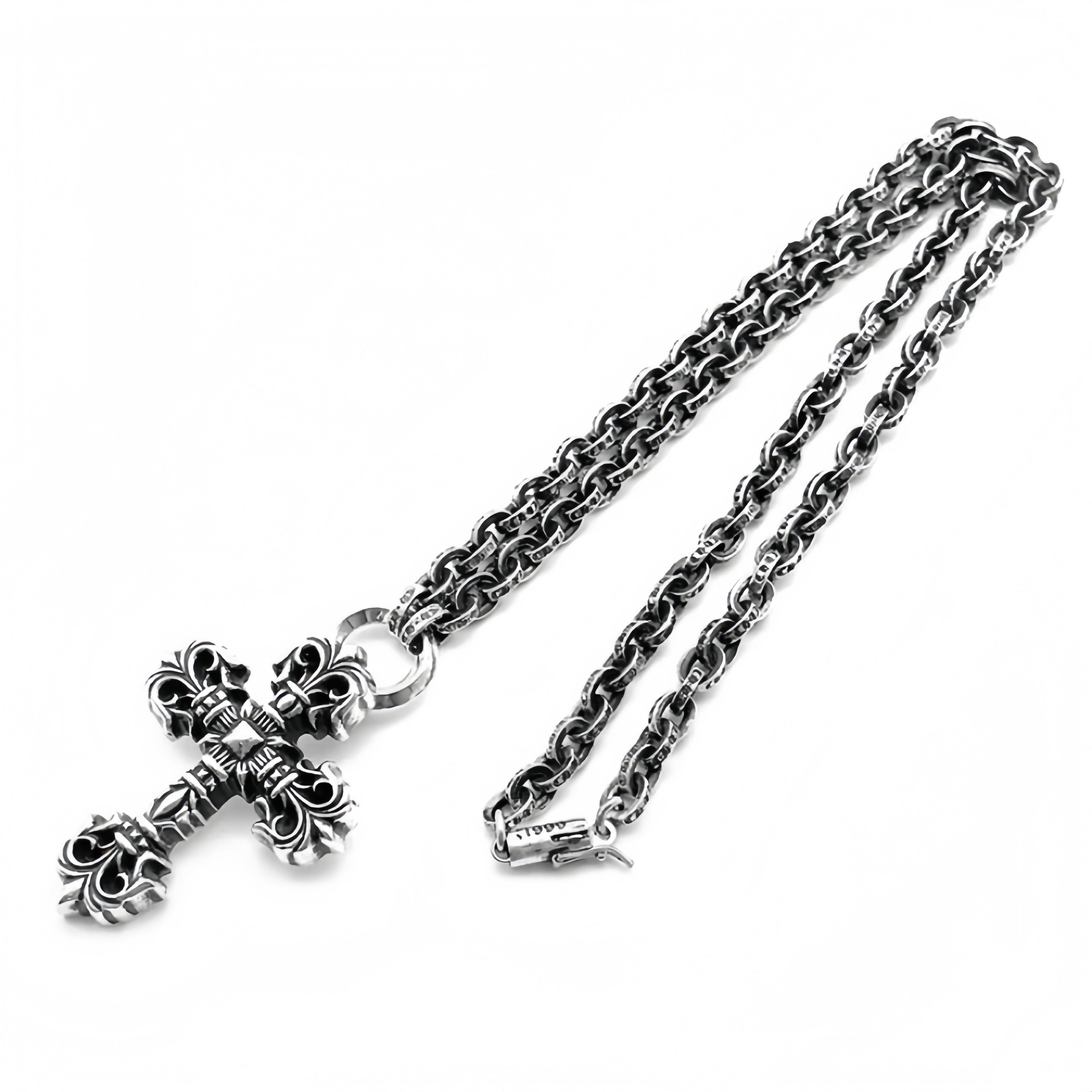 Chrome Hearts Paperchain Necklace With Dagger Pendant