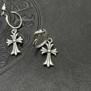 Chrome Hearts cross exaggerated earrings