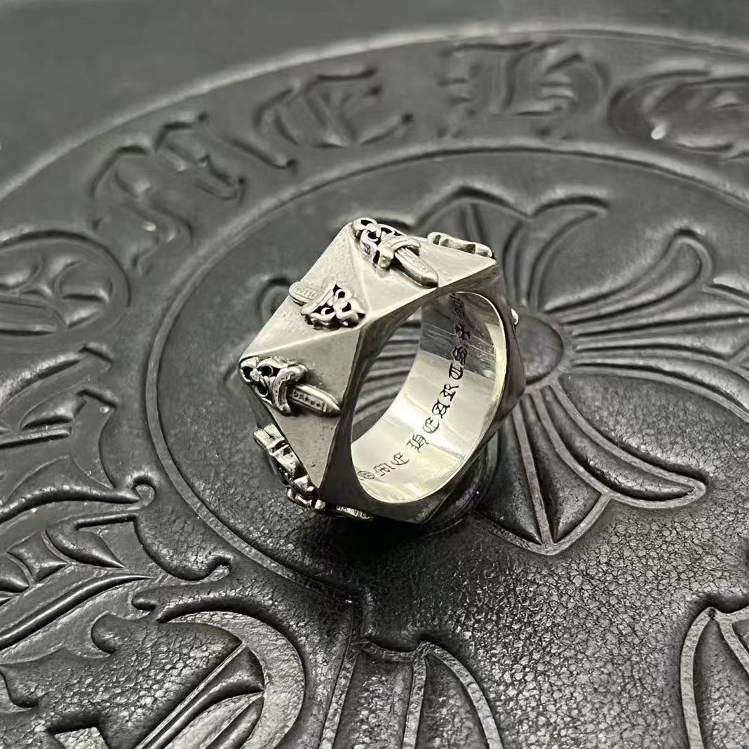 Chrome Hearts cut-angle sword ring
