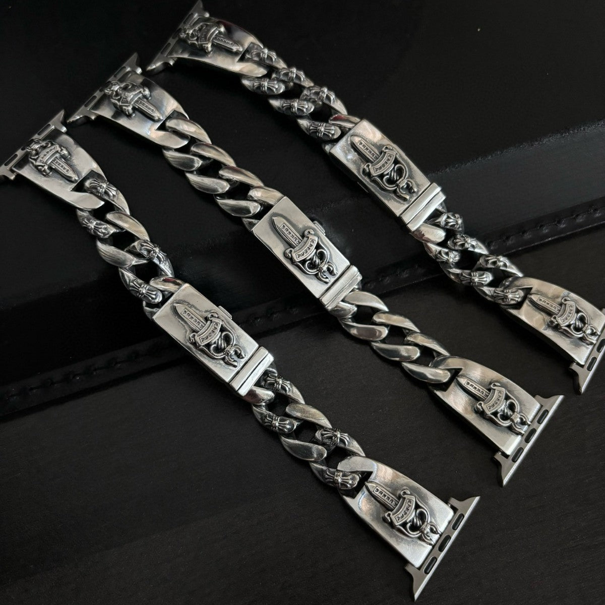 Chrome Hearts sword buckle cross watch strap