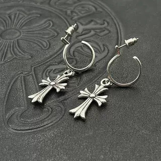 Chrome Hearts cross exaggerated earrings